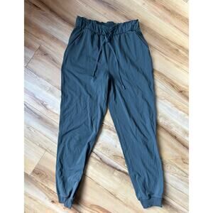 Lululemon Luxstreme Stretch High-Rise Jogger Pants Women Sz 6 Smoked Spruce EUC